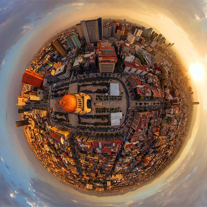 墨西哥城3D全景航拍图
