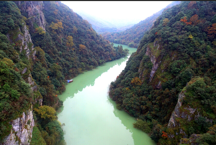 石门电站峡谷上游 